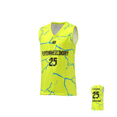 Basketball Jersey Cracks - Neon Yellow